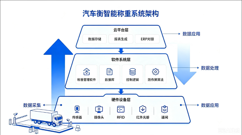 智能称重系统三部分构成示意图